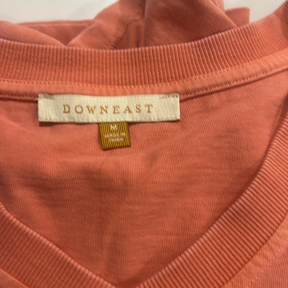 Woman’s medium down east v neck shirt orange/pink good condition used